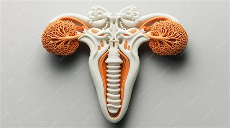 Esquema anatómico detallado del sistema reproductor femenino, mostrando la ubicación de ovarios, trompas de Falopio, útero, vagina y vulva.