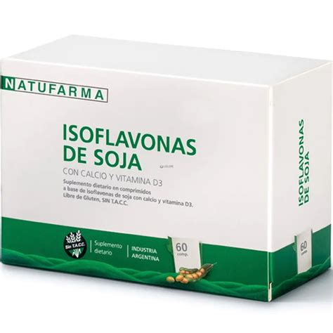 Esquema de las isoflavonas de soja y su estructura molecular