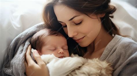 Foto de una madre con un bebé en brazos y el bebé tocando el collar de lactancia de la madre