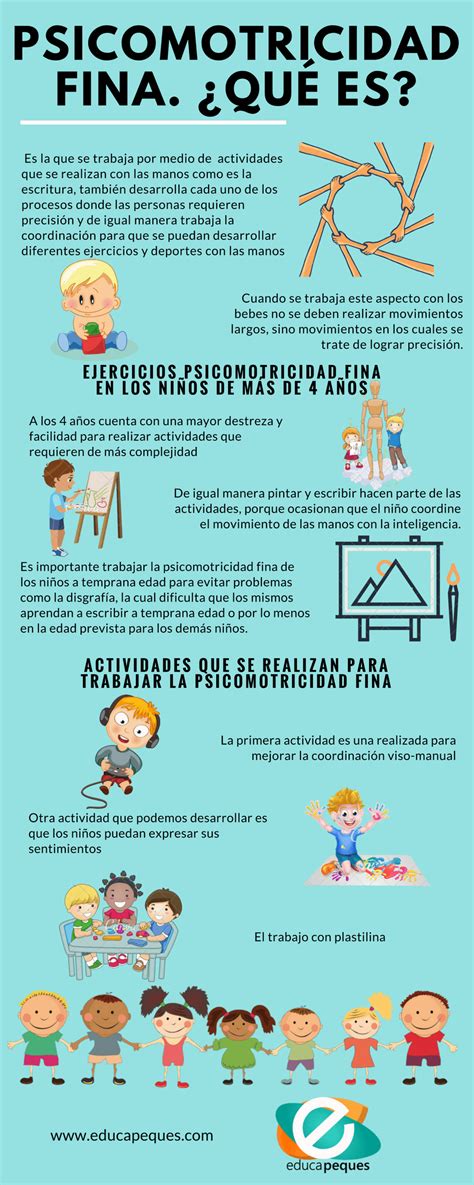 Infografía o esquema sobre el desarrollo de la psicomotricidad fina en bebés