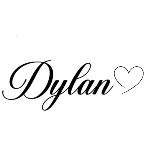 Tatuaje con el nombre Dylan y un chupete, diseño infantil