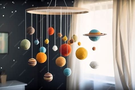 Foto de un móvil de cuna con diseños infantiles