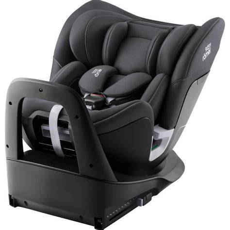 Foto de la silla Britax Römer SWIVEL con un bebé dentro, destacando su diseño ergonómico.