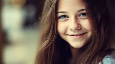 Foto de una niña sonriendo con una diadema que mantiene su pelo alejado de la cara