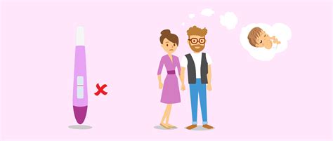 Ilustración de una pareja afectada por la infertilidad con expresiones de tristeza y frustración