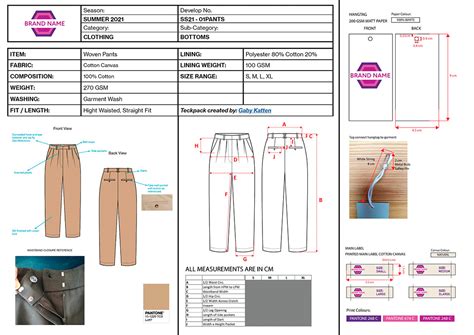 Esquema visual sobre las características técnicas de una prenda Carter's (cuellos, cierres y materiales).