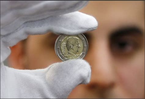 Efigie del rey Felipe en las monedas de euro belgas.