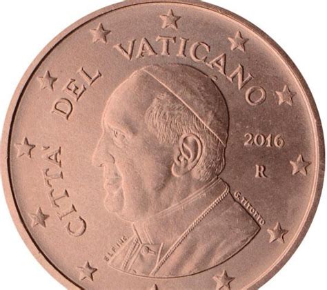 Efigie del Papa Francisco en las monedas del Vaticano.