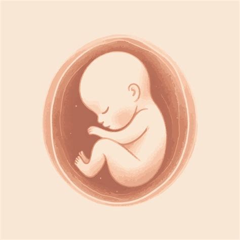 Ilustración conceptual de un bebé en el vientre materno con un aura de esperanza y tristeza