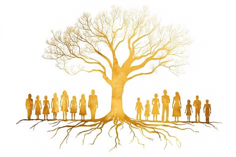 Árbol genealógico estilizado representando las sagas médicas de la Clínica Corachan.