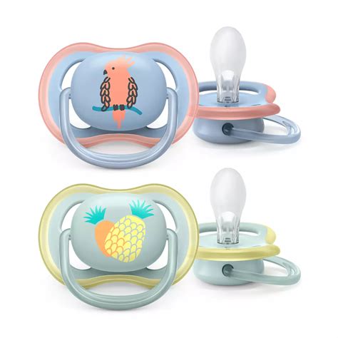 Variedad de chupetes Philips Avent en diferentes colores y diseños