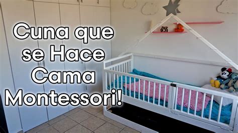 Esquema paso a paso de cómo convertir una cuna tradicional en un escritorio de pizarra