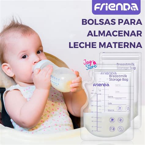 Funda de transporte de bolsas de leche materna con instrucciones.