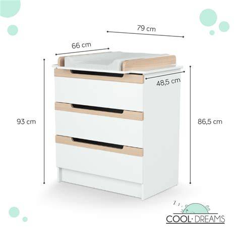 Esquema de las medidas ergonómicas de la bañera y cambiador Kinderkraft Bubbly