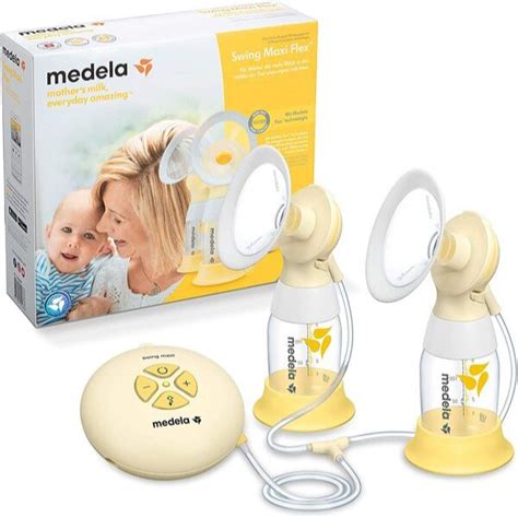 Foto de Medela Swing Maxi Flex con todos sus accesorios, resaltando su facilidad de transporte