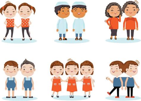 Ilustración de gemelos idénticos