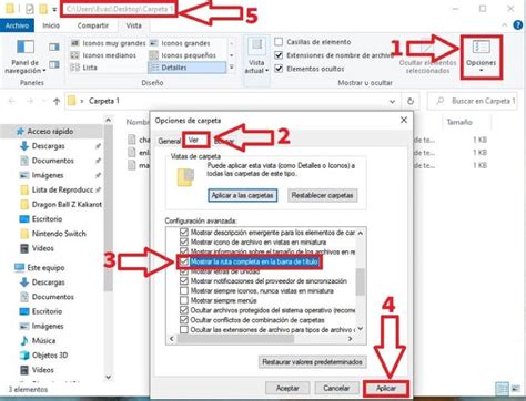 Esquema visual mostrando la barra de direcciones de una carpeta de Windows, la apertura del símbolo del sistema y el archivo de texto resultante.