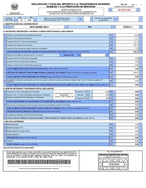 Ejemplo de declaración trimestral de IVA
