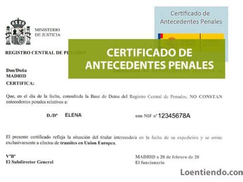 Ilustración de un certificado de antecedentes penales