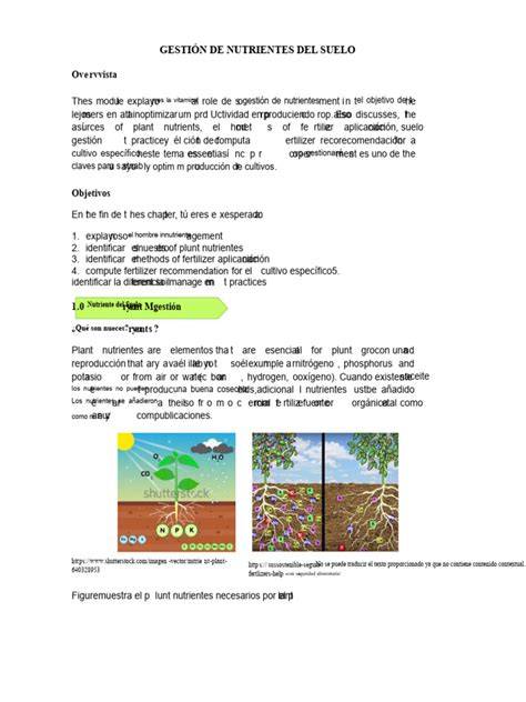 Esquema de gestión sostenible de nutrientes en el suelo agrícola y protección de acuíferos