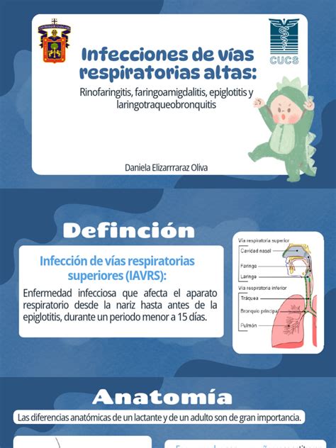 Esquema de las vías respiratorias en neonatos y puntos de toma de muestra
