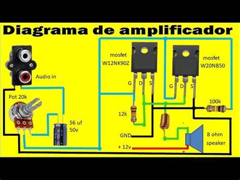 Diagrama de un amplificador MOSFET de drenaje común inundado.