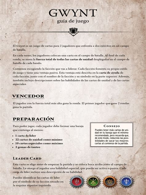 Esquema de la interfaz de juego del Gwynt mostrando el campo de batalla y las tres filas: cuerpo a cuerpo, a distancia y de asedio.