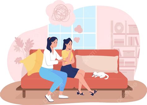 ilustración que representa el apoyo emocional a una madre