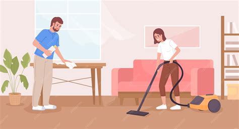 ilustración de una pareja compartiendo responsabilidades en el cuidado del bebé