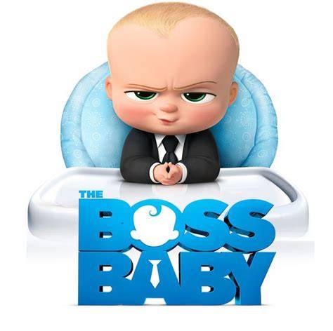 Boss Baby con traje y maletín dando órdenes
