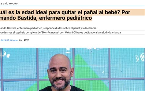 Retrato de Armando Bastida, enfermero de pediatría y divulgador sobre lactancia y crianza respetuosa.