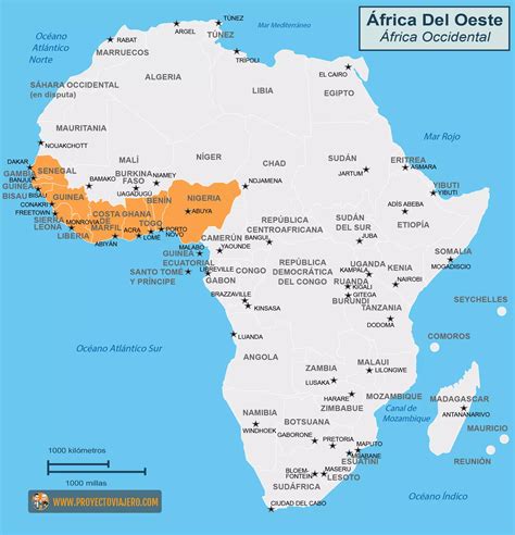 Mapa de distribución del género Anubias en África Occidental