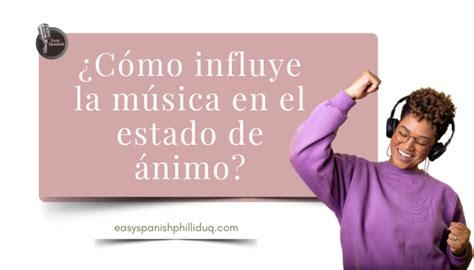 Diagrama de flujo mostrando cómo la música influye en el estado de ánimo y la motivación, con iconos de emociones y actividades