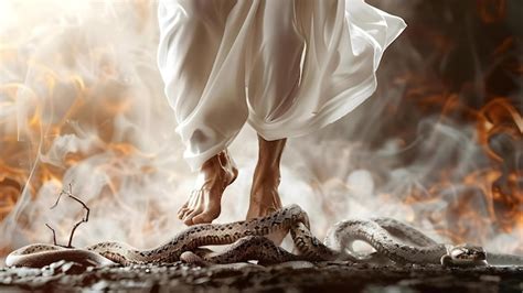 Ilustración de una serpiente con simbolismo religioso, representando el temor ancestral y la figura del mal.