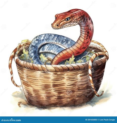Ilustración que representa una serpiente intentando mamar de una vaca, basada en las leyendas populares.