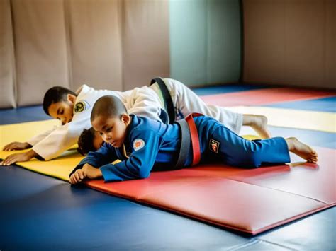 Foto de niños practicando Brazilian Jiu Jitsu en el tatami