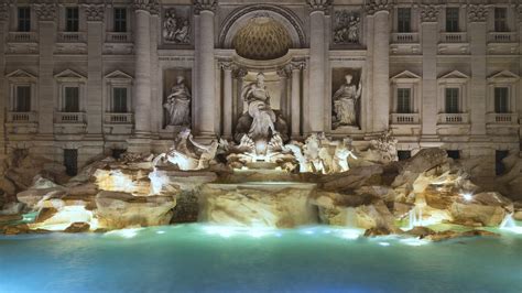 Detalle de la escultura de Océano en la Fontana di Trevi