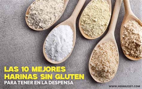 Infografía comparativa de harinas sin gluten y sus usos