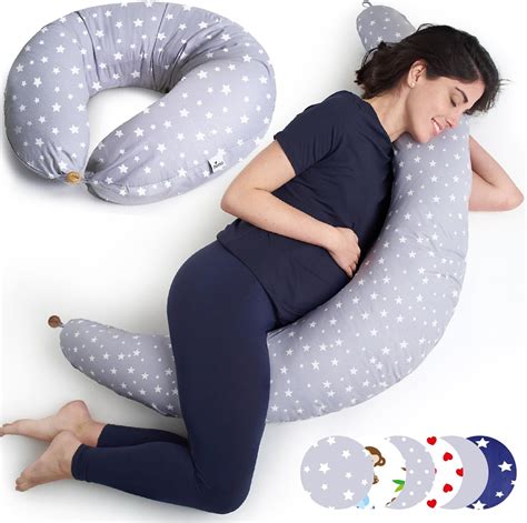 Infografía comparativa de las formas de almohadas de maternidad: en U, en C, en J y tipo cuña