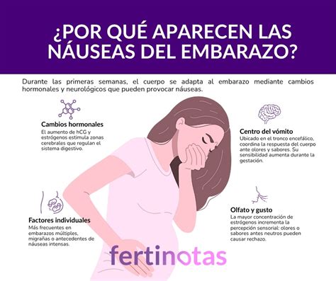 Esquema de las causas multifactoriales de las náuseas en el embarazo