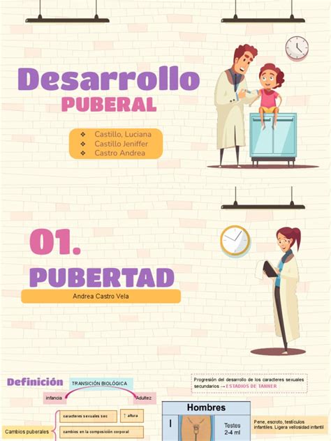 Tabla de comparación del desarrollo puberal entre grupos de alimentación