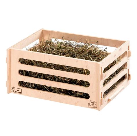 Caja nido con heno y paja para conejas