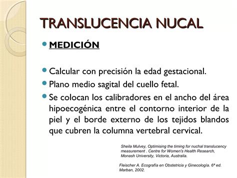 Gráfico explicando la medición de la translucencia nucal en una ecografía