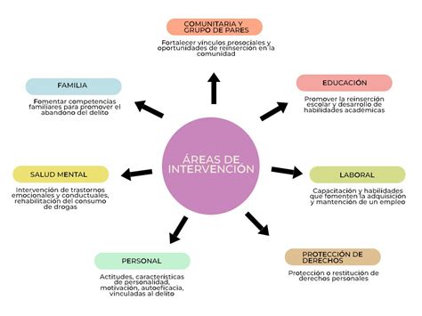 Esquema de las áreas de intervención de la matrona