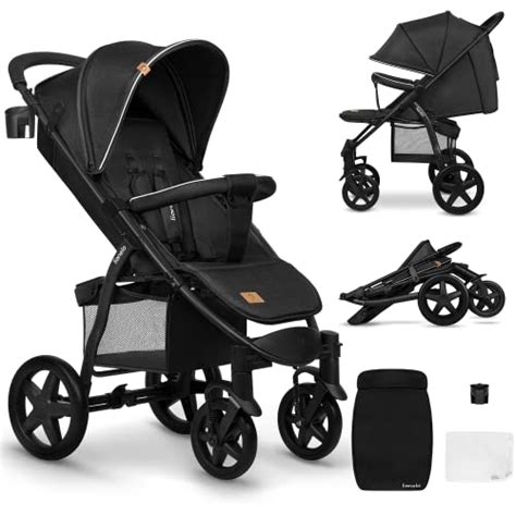 Foto de una silla de paseo moderna y segura para bebé