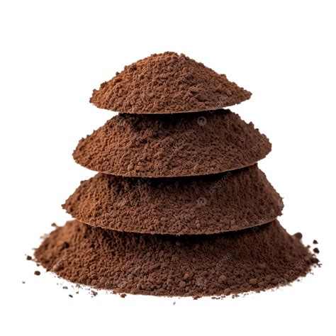 Montón de posos de café secos cerca de una planta