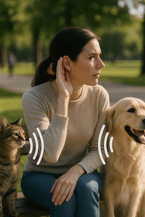Infografía que compara el rango auditivo de humanos y perros