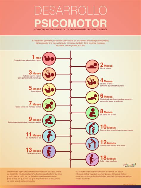 Infografía: Hitos del desarrollo psicomotor por edad en niños prematuros.
