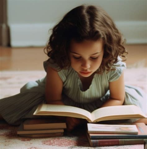 imagen de una niña leyendo un libro en un entorno rural