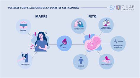 Esquema sobre los riesgos asociados a la diabetes gestacional para la madre y el feto